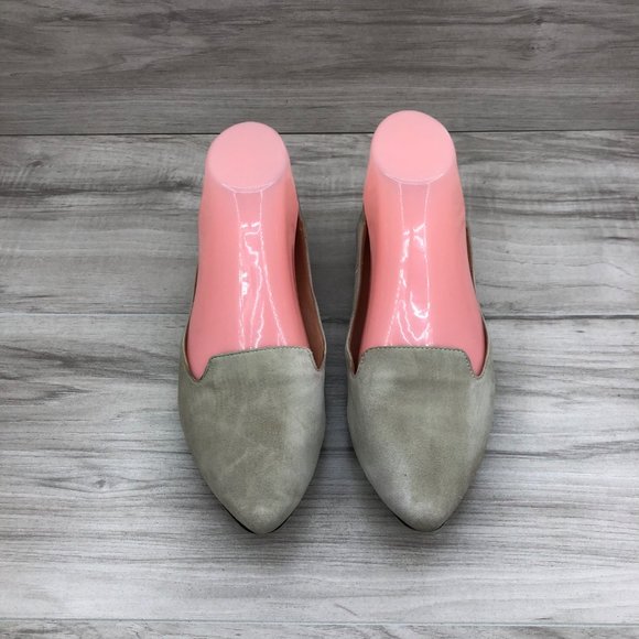 Sigerson Morrison Flats Women's 7.5 B Tan Suede Slip On Pointed Toe Shoes - Picture 6 of 12